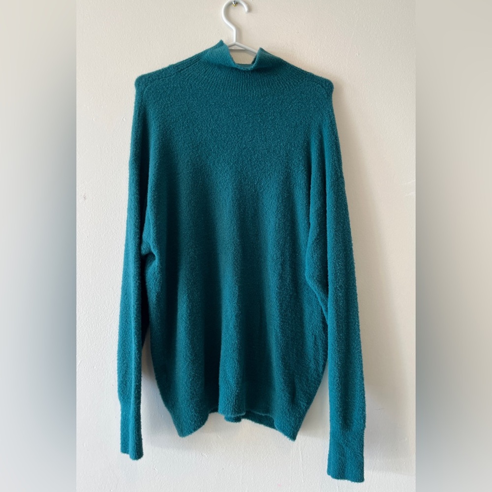ARITZIA WILFRED FREE Hushknit Turtlenck Sweater Teal Size Small Fall Casual - Picture 6 of 14